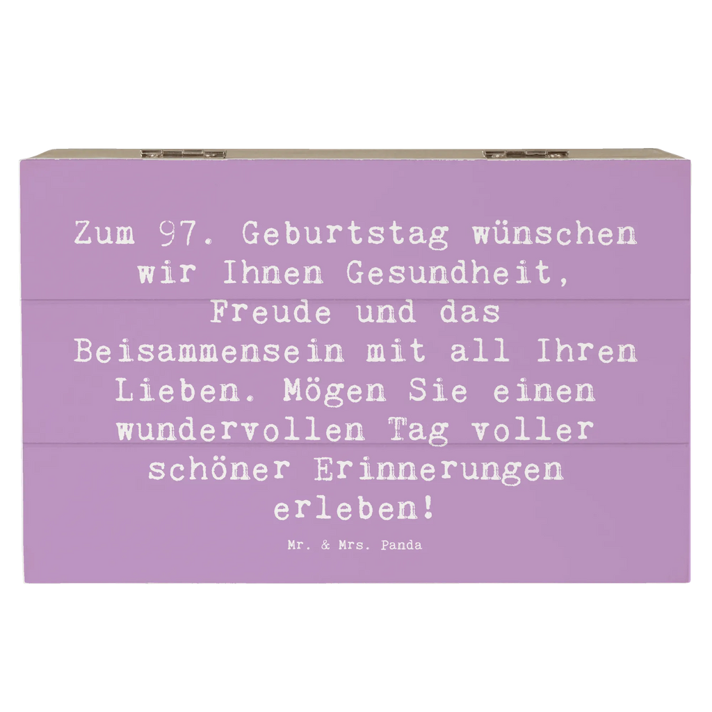 Wooden chest Saying Zum 97. Geburtstag wünschen wir Ihnen Gesundheit, Freude und das Beisammensein mit all Ihren Lieben. Mögen Sie einen wundervollen Tag voller schöner Erinnerungen erleben! XXL, Truhe, Schatulle, Schatzkiste, Erinnerungsbox, Geschenkdose, Kiste, Geschenkbox, Erinnerungskiste, Holzkiste, Aufbewahrungsbox, Dekokiste, Geburtstag, Geburtstagsgeschenk, Geschenk