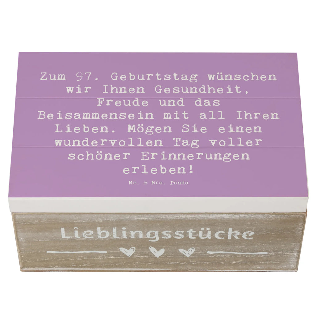 Wooden chest Saying Zum 97. Geburtstag wünschen wir Ihnen Gesundheit, Freude und das Beisammensein mit all Ihren Lieben. Mögen Sie einen wundervollen Tag voller schöner Erinnerungen erleben! XXL, Truhe, Schatulle, Schatzkiste, Erinnerungsbox, Geschenkdose, Kiste, Geschenkbox, Erinnerungskiste, Holzkiste, Aufbewahrungsbox, Dekokiste, Geburtstag, Geburtstagsgeschenk, Geschenk