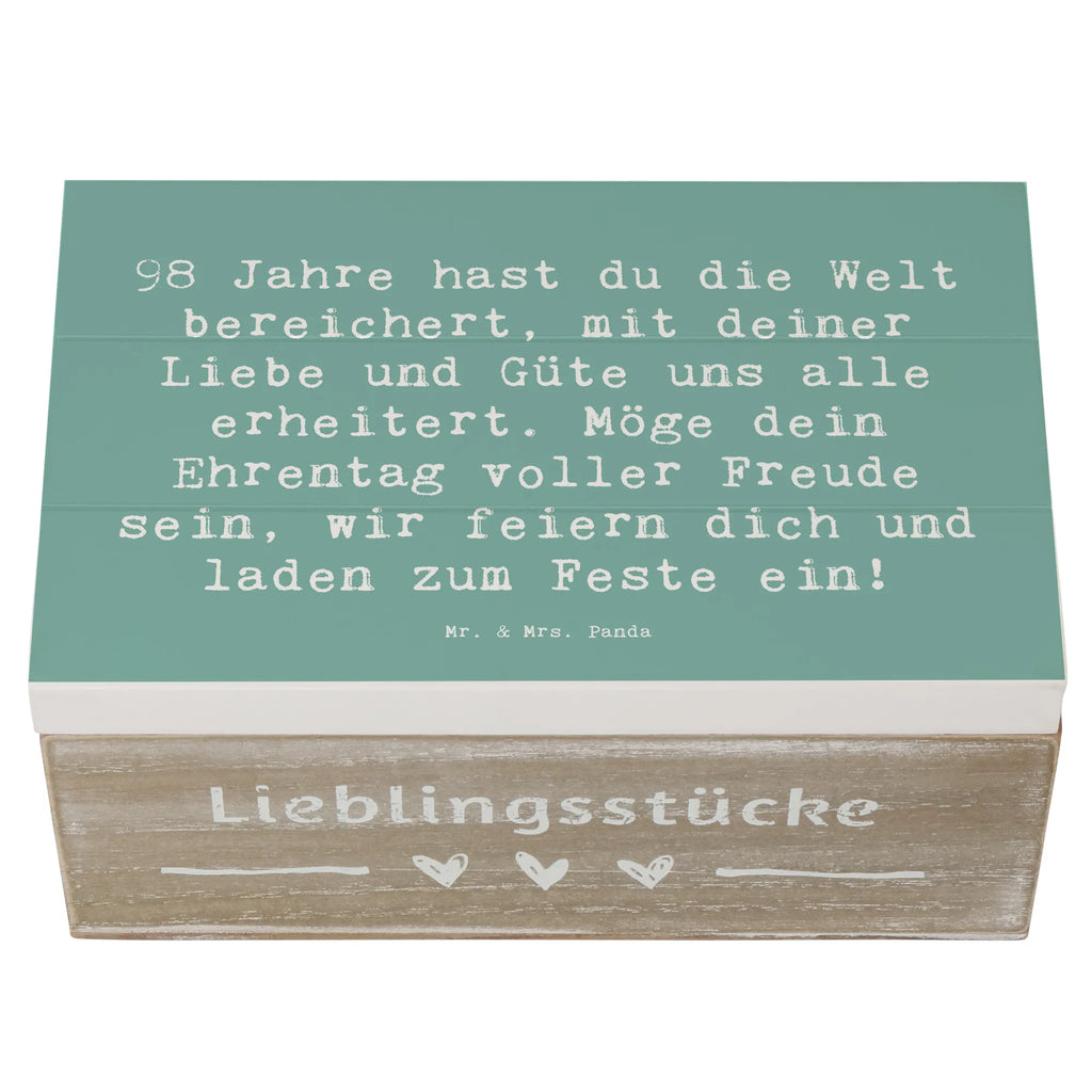 Holzkiste Spruch 98. Geburtstag Holzkiste, Aufbewahrungsbox, Kiste, Geschenkdose, Truhe, Geschenkbox, Dekokiste, Erinnerungskiste, Erinnerungsbox, Schatulle, Schatzkiste, XXL, Geburtstag, Geburtstagsgeschenk, Geschenk