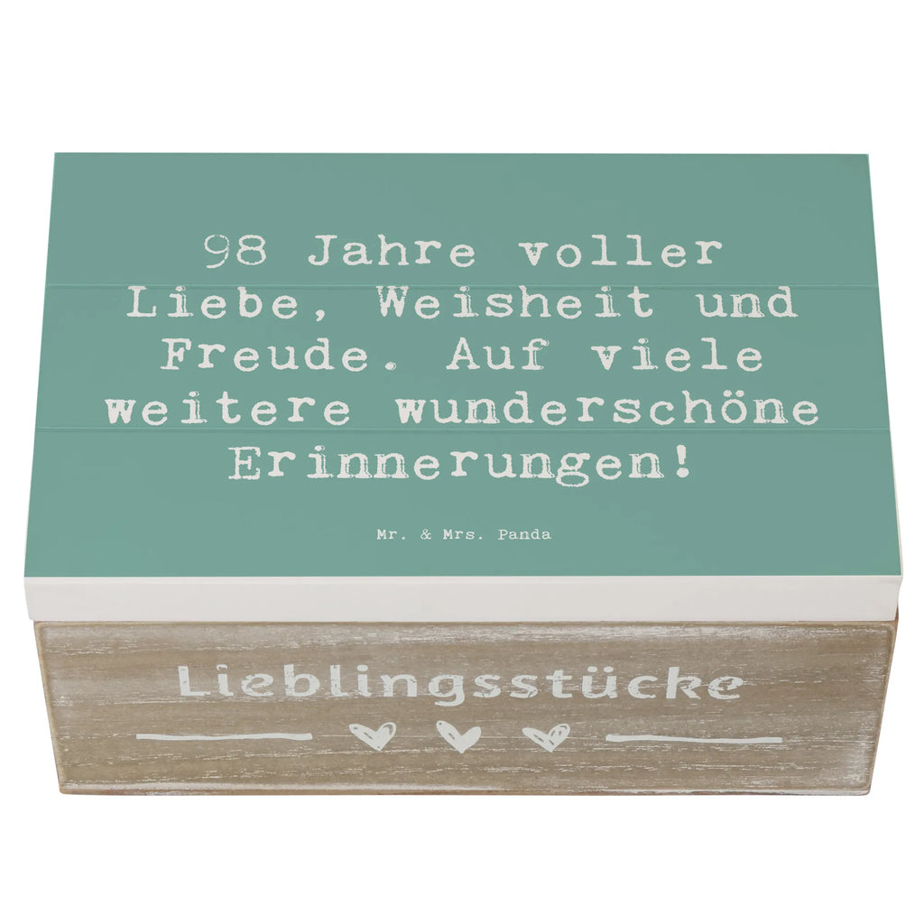 Holzkiste Spruch 98. Geburtstag Freude Erinnerungskiste, Schatzkiste, Aufbewahrungsbox, Schatulle, Truhe, Kiste, XXL, Geschenkdose, Holzkiste, Geschenkbox, Dekokiste, Erinnerungsbox, Geburtstag, Geburtstagsgeschenk, Geschenk