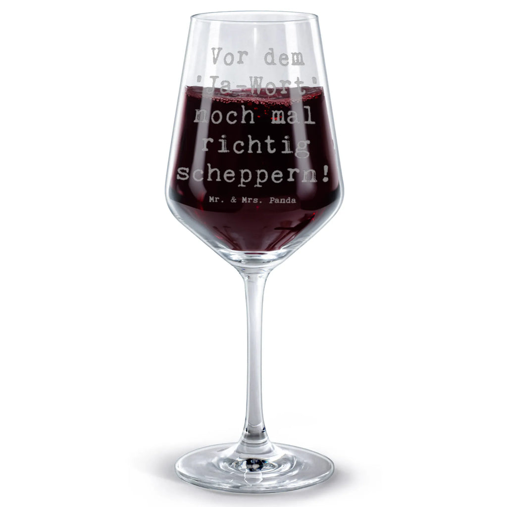 Red Wine Glass Saying Vor dem 'Ja-Wort' noch mal richtig scheppern! Wedding, marriage, gifts