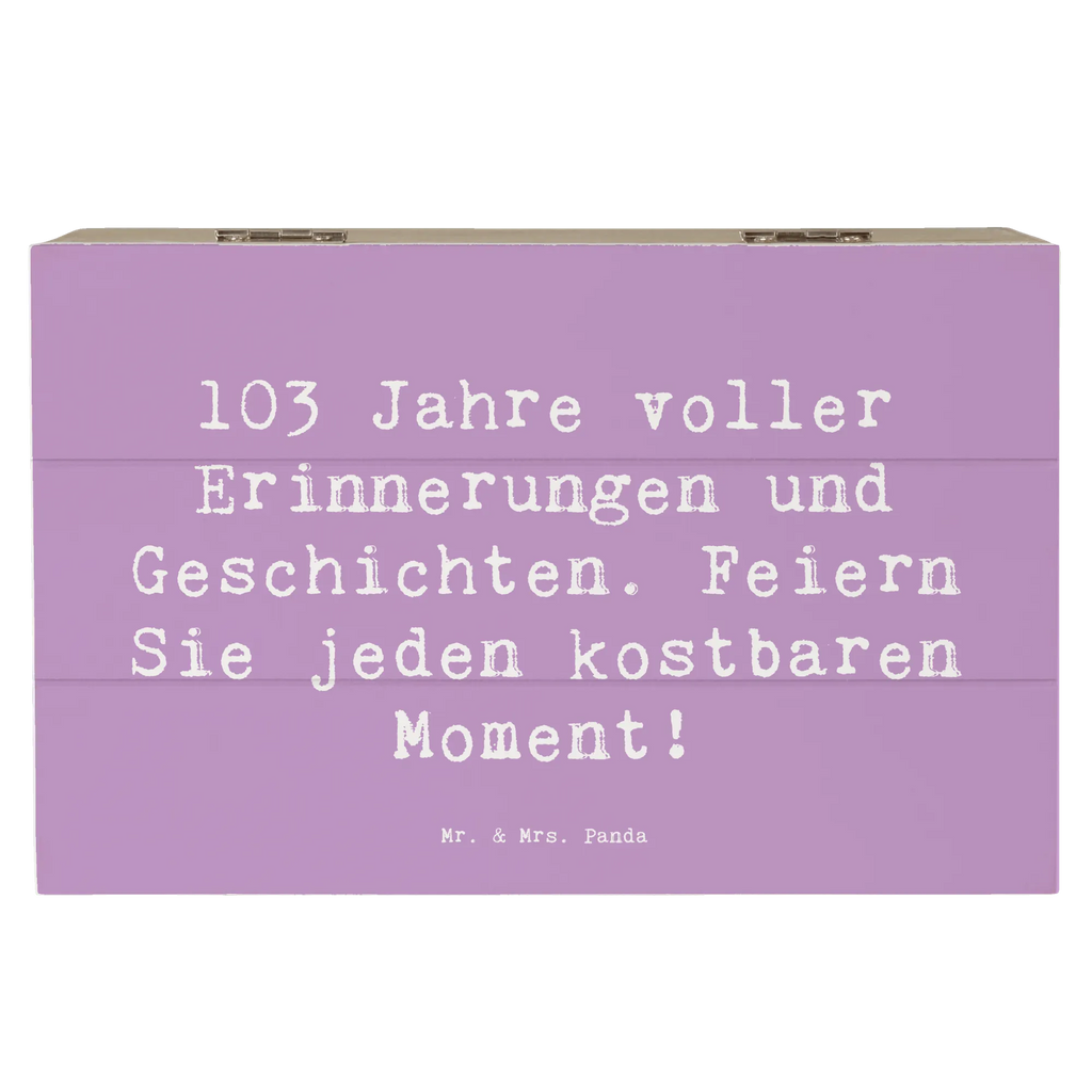 Wooden chest Saying 103 Jahre voller Erinnerungen und Geschichten. Feiern Sie jeden kostbaren Moment! Schatzkiste, Dekokiste, XXL, Erinnerungskiste, Aufbewahrungsbox, Holzkiste, Erinnerungsbox, Geschenkdose, Geschenkbox, Schatulle, Kiste, Truhe, Geburtstag, Geburtstagsgeschenk, Geschenk
