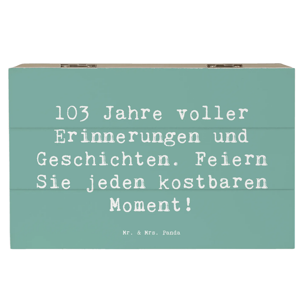 Wooden chest Saying 103 Jahre voller Erinnerungen und Geschichten. Feiern Sie jeden kostbaren Moment! Schatzkiste, Dekokiste, XXL, Erinnerungskiste, Aufbewahrungsbox, Holzkiste, Erinnerungsbox, Geschenkdose, Geschenkbox, Schatulle, Kiste, Truhe, Geburtstag, Geburtstagsgeschenk, Geschenk