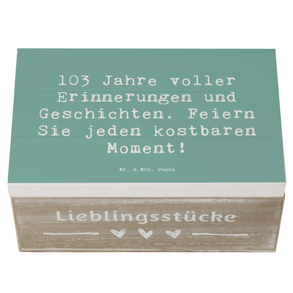 Wooden chest Saying 103 Jahre voller Erinnerungen und Geschichten. Feiern Sie jeden kostbaren Moment! Schatzkiste, Dekokiste, XXL, Erinnerungskiste, Aufbewahrungsbox, Holzkiste, Erinnerungsbox, Geschenkdose, Geschenkbox, Schatulle, Kiste, Truhe, Geburtstag, Geburtstagsgeschenk, Geschenk
