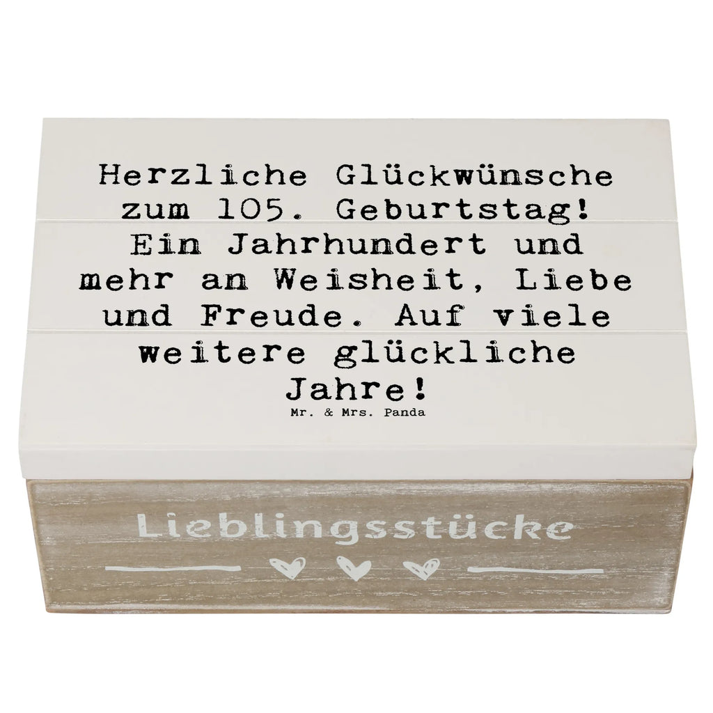 Wooden chest Saying Herzliche Glückwünsche zum 105. Geburtstag! Ein Jahrhundert und mehr an Weisheit, Liebe und Freude. Auf viele weitere glückliche Jahre! Geschenkdose, Holzkiste, Dekokiste, Truhe, Aufbewahrungsbox, Schatzkiste, Schatulle, Erinnerungskiste, XXL, Kiste, Erinnerungsbox, Geschenkbox, Geburtstag, Geburtstagsgeschenk, Geschenk