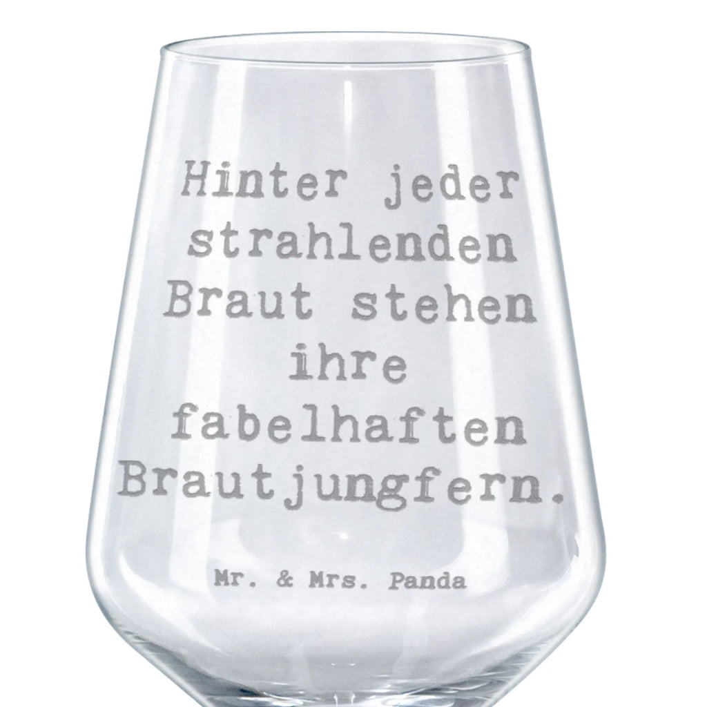 Kieliszek do czerwonego wina Przysłowie Hinter jeder strahlenden Braut stehen ihre fabelhaften Brautjungfern. Wesele, prezent weselny, małżeństwo, przyjęcie weselne, ceremonia, prezent z ceremonii, karta weselna, przyjęcie zaręczynowe, prezent z zaręczyn, pomysły na prezenty weselne, prezenty weselne dla pary młodej