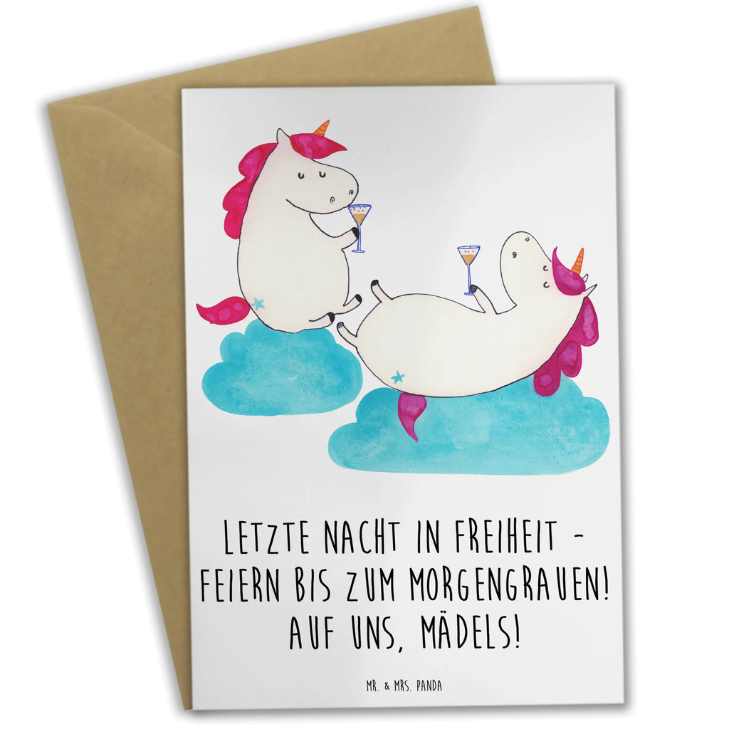 Greetings card Letzte Nacht in Freiheit - Feiern bis zum Morgengrauen! Auf uns, Mädels! Hochzeitskarte, Karte, Glückwunschkarte, Geburtstagskarte, Einladungskarte, Klappkarte, Ansichtskarten, Grußkarte, Hochzeit, Hochzeitsgeschenk, Ehe, Hochzeitsfeier, Trauung, Trauungsgeschenk, Verlobungsfeier, Verlobungsgeschenk, Hochzeitsgeschenkideen, Hochzeitsgeschenke für Brautpaar