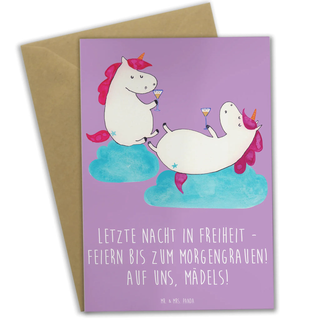 Greetings card Letzte Nacht in Freiheit - Feiern bis zum Morgengrauen! Auf uns, Mädels! Hochzeitskarte, Karte, Glückwunschkarte, Geburtstagskarte, Einladungskarte, Klappkarte, Ansichtskarten, Grußkarte, Hochzeit, Hochzeitsgeschenk, Ehe, Hochzeitsfeier, Trauung, Trauungsgeschenk, Verlobungsfeier, Verlobungsgeschenk, Hochzeitsgeschenkideen, Hochzeitsgeschenke für Brautpaar