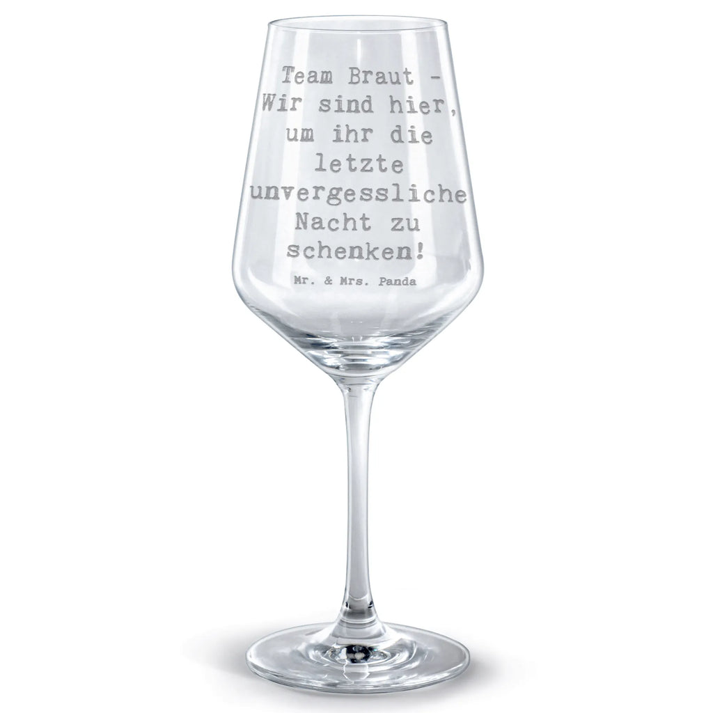 Red Wine Glass Saying Team Braut - Wir sind hier, um ihr die letzte unvergessliche Nacht zu schenken! Wedding, marriage, gifts