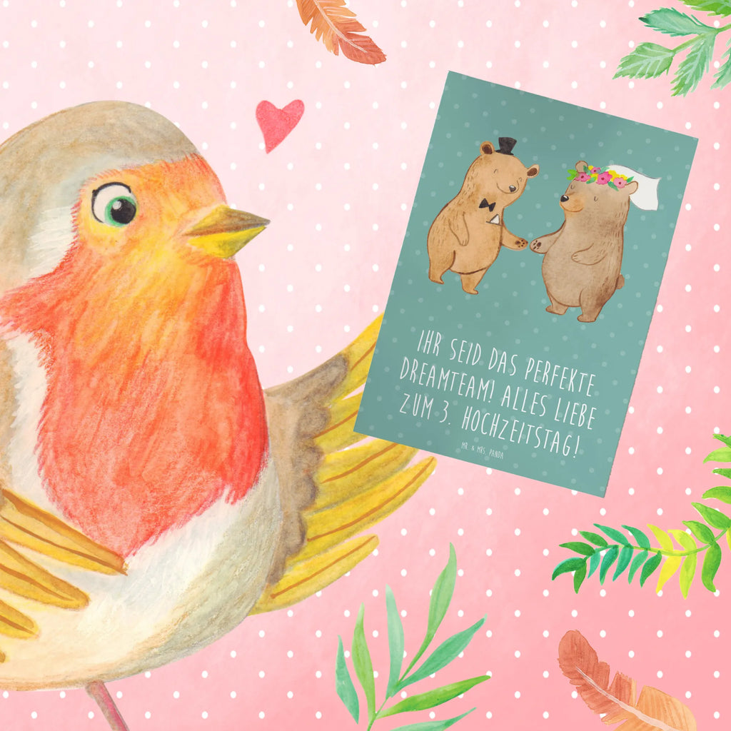 Greetings card Ihr seid das perfekte Dreamteam! Alles Liebe zum 3. Hochzeitstag! Glückwunschkarte, Ansichtskarten, Einladungskarte, Geburtstagskarte, Grußkarte, Hochzeitskarte, Karte, Klappkarte, Hochzeit, Hochzeitsgeschenk, Ehe, Hochzeitsfeier, Trauung, Trauungsgeschenk, Verlobungsfeier, Verlobungsgeschenk, Hochzeitsgeschenkideen, Hochzeitsgeschenke für Brautpaar