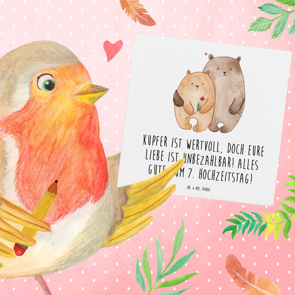 Deluxe Karte 7. Hochzeitstag Kupferhochzeit Einladungskarte, Karte, Geburtstagskarte, Hochzeitskarte, Klappkarte, Grußkarte, Glückwunschkarte, Hochwertige Klappkarte, Hochwertige Grußkarte, Hochzeit, Hochzeitsgeschenk, Ehe, Hochzeitsfeier, Trauung, Trauungsgeschenk, Verlobungsfeier, Verlobungsgeschenk, Hochzeitsgeschenkideen, Hochzeitsgeschenke für Brautpaar