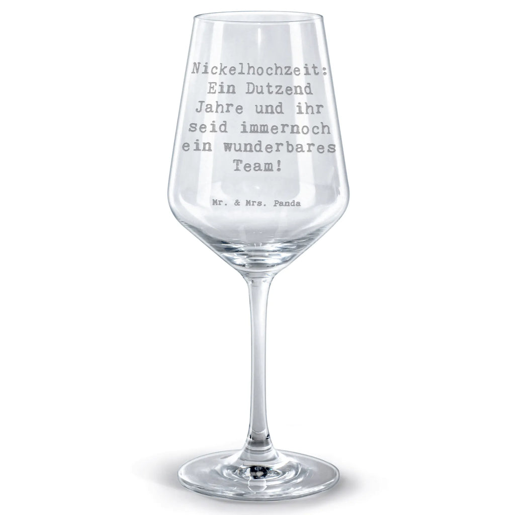 Red Wine Glass Saying Nickelhochzeit: Ein Dutzend Jahre und ihr seid immernoch ein wunderbares Team! Wedding, marriage, gifts