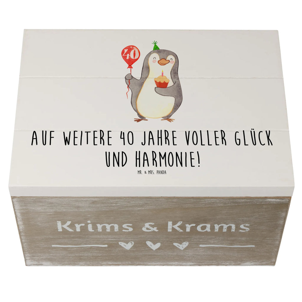 Wooden chest Auf weitere 40 Jahre voller Glück und Harmonie! Holzkiste, Dekokiste, Schatulle, XXL, Aufbewahrungsbox, Geschenkbox, Schatzkiste, Kiste, Truhe, Erinnerungsbox, Erinnerungskiste, Geschenkdose, Hochzeit, Hochzeitsgeschenk, Ehe, Hochzeitsfeier, Trauung, Trauungsgeschenk, Hochzeitskarte, Verlobungsfeier, Verlobungsgeschenk, Hochzeitsgeschenkideen, Hochzeitsgeschenke für Brautpaar