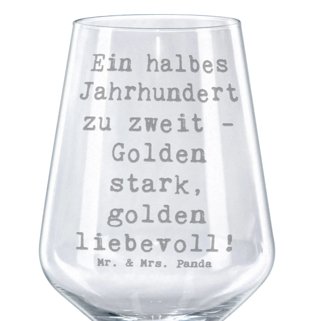 Kieliszek do czerwonego wina Przysłowie Ein halbes Jahrhundert zu zweit - Golden stark, golden liebevoll! Wesele, prezent weselny, małżeństwo, przyjęcie weselne, ceremonia, prezent z ceremonii, karta weselna, przyjęcie zaręczynowe, prezent z zaręczyn, pomysły na prezenty weselne, prezenty weselne dla pary młodej