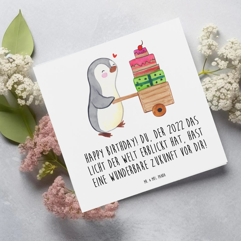 Deluxe Card Happy Birthday! Du, der 2022 das Licht der Welt erblickt hat, hast eine wunderbare Zukunft vor dir! Karte, Grußkarte, Klappkarte, Einladungskarte, Glückwunschkarte, Hochzeitskarte, Geburtstagskarte, Hochwertige Grußkarte, Hochwertige Klappkarte, Geburtstag, Geburtstagsgeschenk, Geschenk