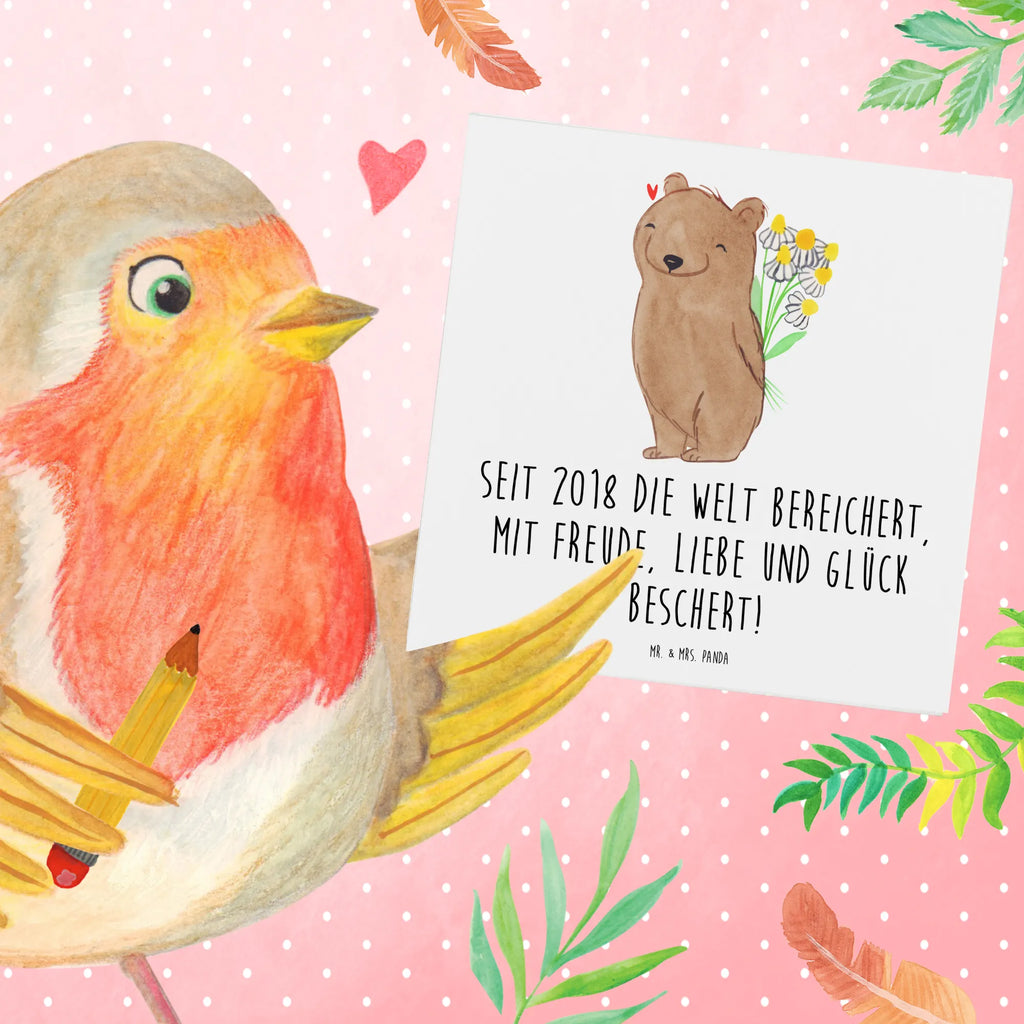 Deluxe Card Seit 2018 die Welt bereichert, mit Freude, Liebe und Glück beschert! Karte, Grußkarte, Klappkarte, Einladungskarte, Glückwunschkarte, Hochzeitskarte, Geburtstagskarte, Hochwertige Grußkarte, Hochwertige Klappkarte, Geburtstag, Geburtstagsgeschenk, Geschenk