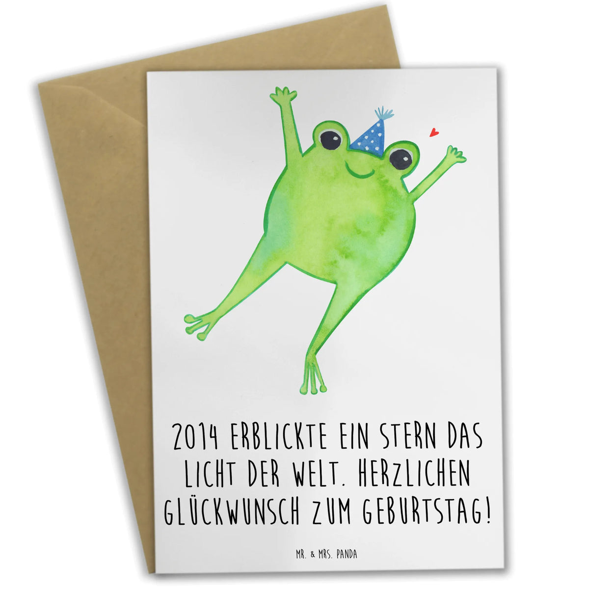 Grußkarte 2014 Geburtstag Stern