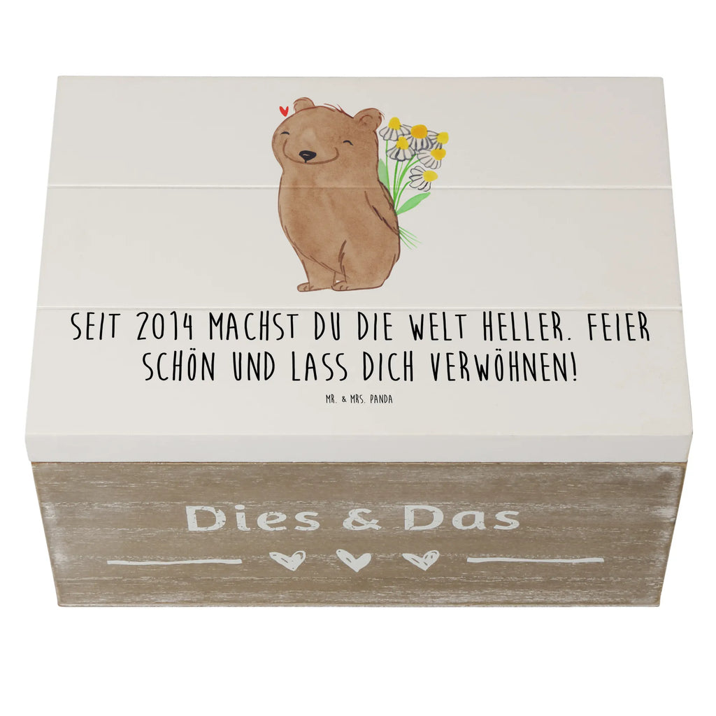 Wooden chest Seit 2014 machst du die Welt heller. Feier schön und lass dich verwöhnen! Geschenkdose, Erinnerungskiste, Schatulle, Erinnerungsbox, Geschenkbox, XXL, Holzkiste, Kiste, Schatzkiste, Aufbewahrungsbox, Truhe, Dekokiste, Geburtstag, Geburtstagsgeschenk, Geschenk