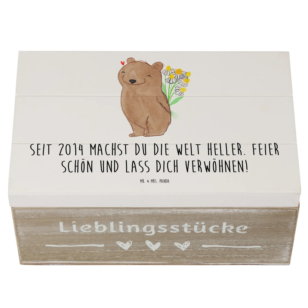 Wooden chest Seit 2014 machst du die Welt heller. Feier schön und lass dich verwöhnen! Geschenkdose, Erinnerungskiste, Schatulle, Erinnerungsbox, Geschenkbox, XXL, Holzkiste, Kiste, Schatzkiste, Aufbewahrungsbox, Truhe, Dekokiste, Geburtstag, Geburtstagsgeschenk, Geschenk