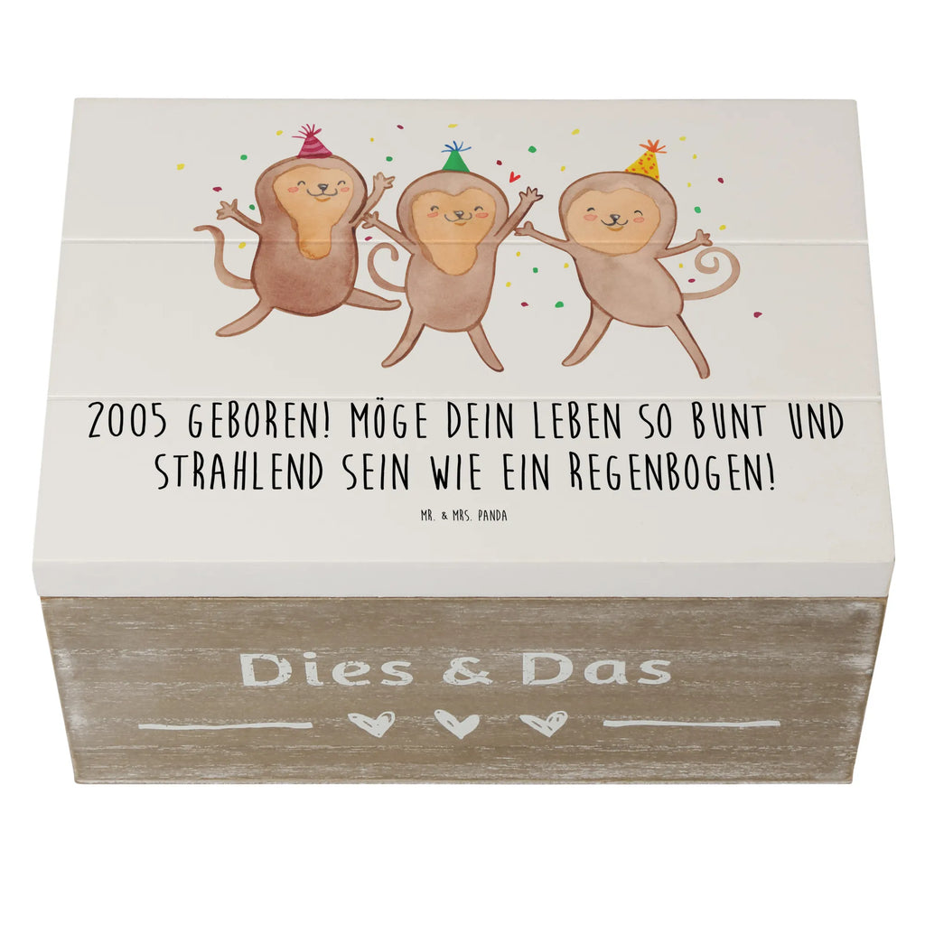 Holzkiste 2005 Geburtstag Regenbogen Geschenkdose, Aufbewahrungsbox, Geschenkbox, Schatulle, Erinnerungskiste, Schatzkiste, Erinnerungsbox, Kiste, XXL, Truhe, Dekokiste, Holzkiste, Geburtstag, Geburtstagsgeschenk, Geschenk