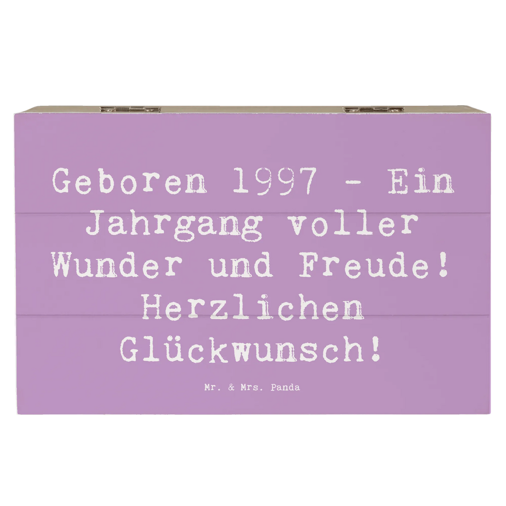 Wooden chest Saying Geboren 1997 - Ein Jahrgang voller Wunder und Freude! Herzlichen Glückwunsch! Holzkiste, Erinnerungsbox, Geschenkbox, Dekokiste, Schatulle, Truhe, XXL, Aufbewahrungsbox, Geschenkdose, Erinnerungskiste, Schatzkiste, Kiste, Geburtstag, Geburtstagsgeschenk, Geschenk