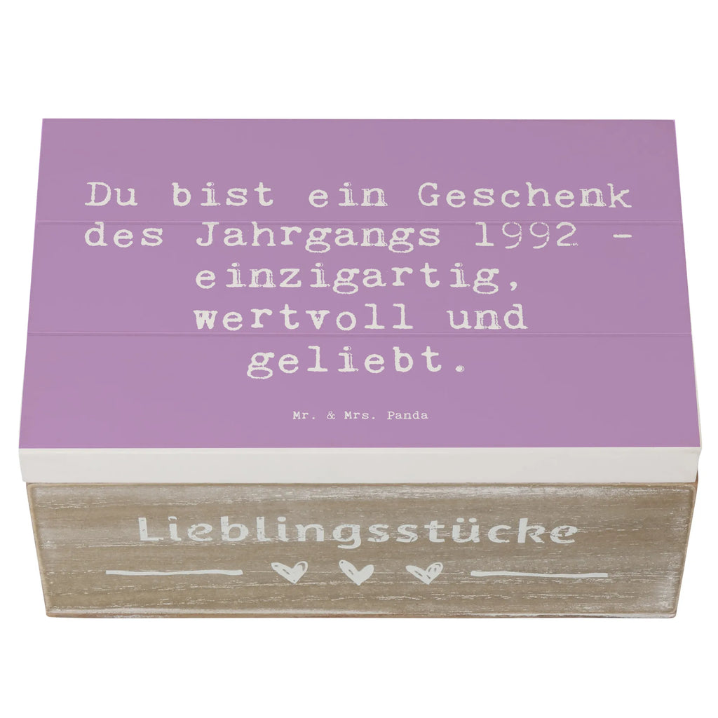 Wooden chest Saying Du bist ein Geschenk des Jahrgangs 1992 - einzigartig, wertvoll und geliebt. Geschenkdose, Aufbewahrungsbox, Schatulle, Dekokiste, Erinnerungsbox, Truhe, Schatzkiste, Kiste, Erinnerungskiste, Geschenkbox, XXL, Holzkiste, Geburtstag, Geburtstagsgeschenk, Geschenk