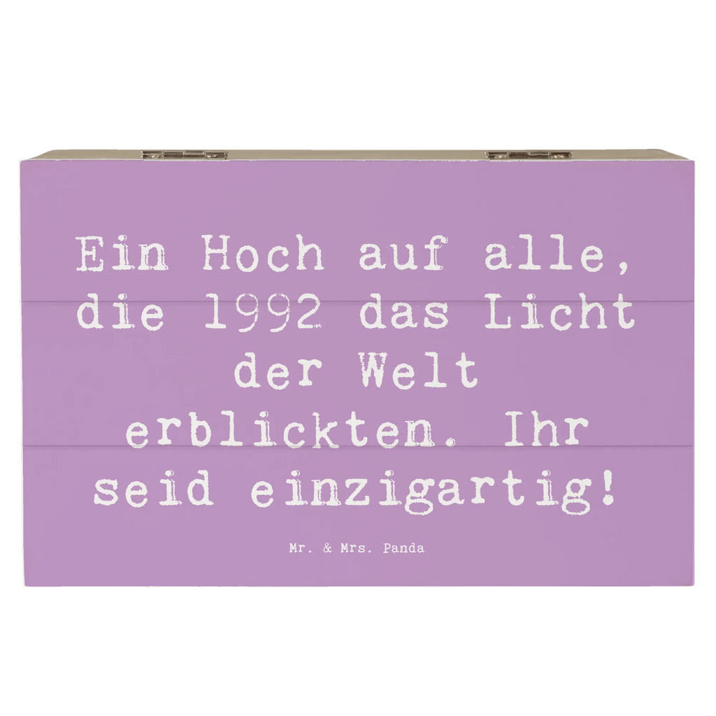 Wooden chest Saying Ein Hoch auf alle, die 1992 das Licht der Welt erblickten. Ihr seid einzigartig! Truhe, Aufbewahrungsbox, XXL, Erinnerungsbox, Geschenkdose, Geschenkbox, Kiste, Schatulle, Holzkiste, Schatzkiste, Dekokiste, Erinnerungskiste, Geburtstag, Geburtstagsgeschenk, Geschenk
