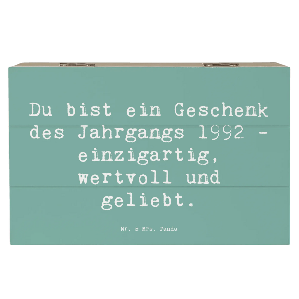 Wooden chest Saying Du bist ein Geschenk des Jahrgangs 1992 - einzigartig, wertvoll und geliebt. Geschenkdose, Aufbewahrungsbox, Schatulle, Dekokiste, Erinnerungsbox, Truhe, Schatzkiste, Kiste, Erinnerungskiste, Geschenkbox, XXL, Holzkiste, Geburtstag, Geburtstagsgeschenk, Geschenk
