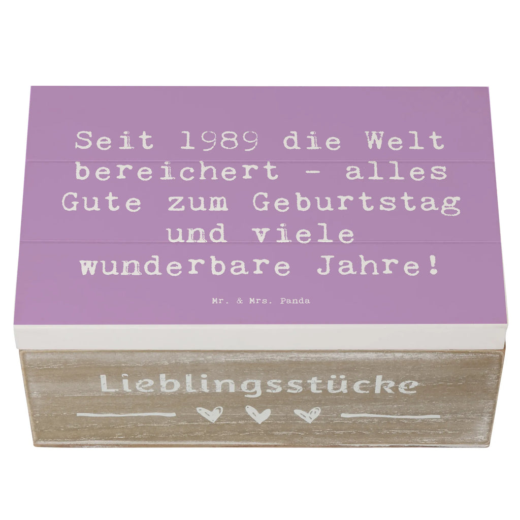 Holzkiste Spruch 1989 Geburtstag Aufbewahrungsbox, Kiste, XXL, Truhe, Dekokiste, Schatzkiste, Erinnerungskiste, Geschenkbox, Schatulle, Erinnerungsbox, Geschenkdose, Holzkiste, Geburtstag, Geburtstagsgeschenk, Geschenk