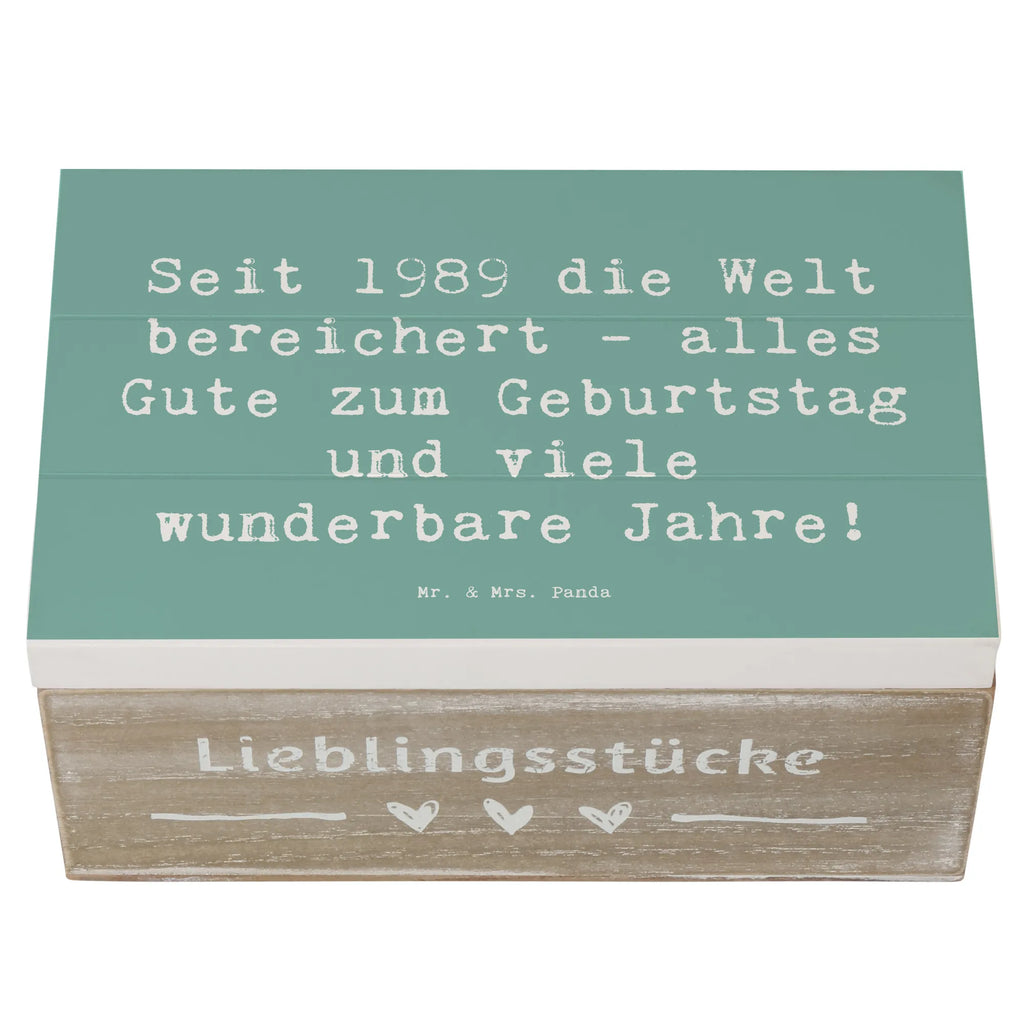 Holzkiste Spruch 1989 Geburtstag Aufbewahrungsbox, Kiste, XXL, Truhe, Dekokiste, Schatzkiste, Erinnerungskiste, Geschenkbox, Schatulle, Erinnerungsbox, Geschenkdose, Holzkiste, Geburtstag, Geburtstagsgeschenk, Geschenk