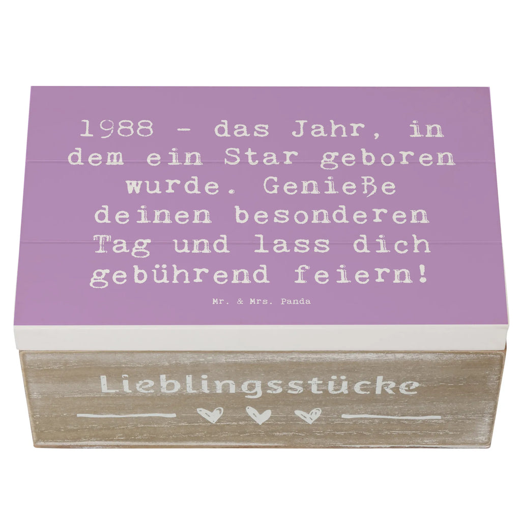 Wooden chest Saying 1988 - das Jahr, in dem ein Star geboren wurde. Genieße deinen besonderen Tag und lass dich gebührend feiern! Schatzkiste, Holzkiste, Geschenkdose, Aufbewahrungsbox, Truhe, Erinnerungskiste, Geschenkbox, Erinnerungsbox, Kiste, Schatulle, XXL, Dekokiste, Geburtstag, Geburtstagsgeschenk, Geschenk