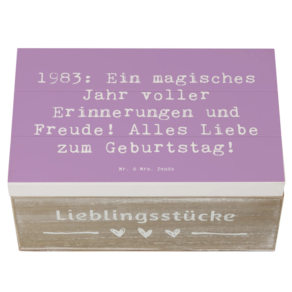 Holzkiste Spruch 1983 Geburtstagserinnerungen Schatulle, Erinnerungskiste, Truhe, Erinnerungsbox, Schatzkiste, Dekokiste, Aufbewahrungsbox, XXL, Geschenkdose, Kiste, Holzkiste, Geschenkbox, Geburtstag, Geburtstagsgeschenk, Geschenk
