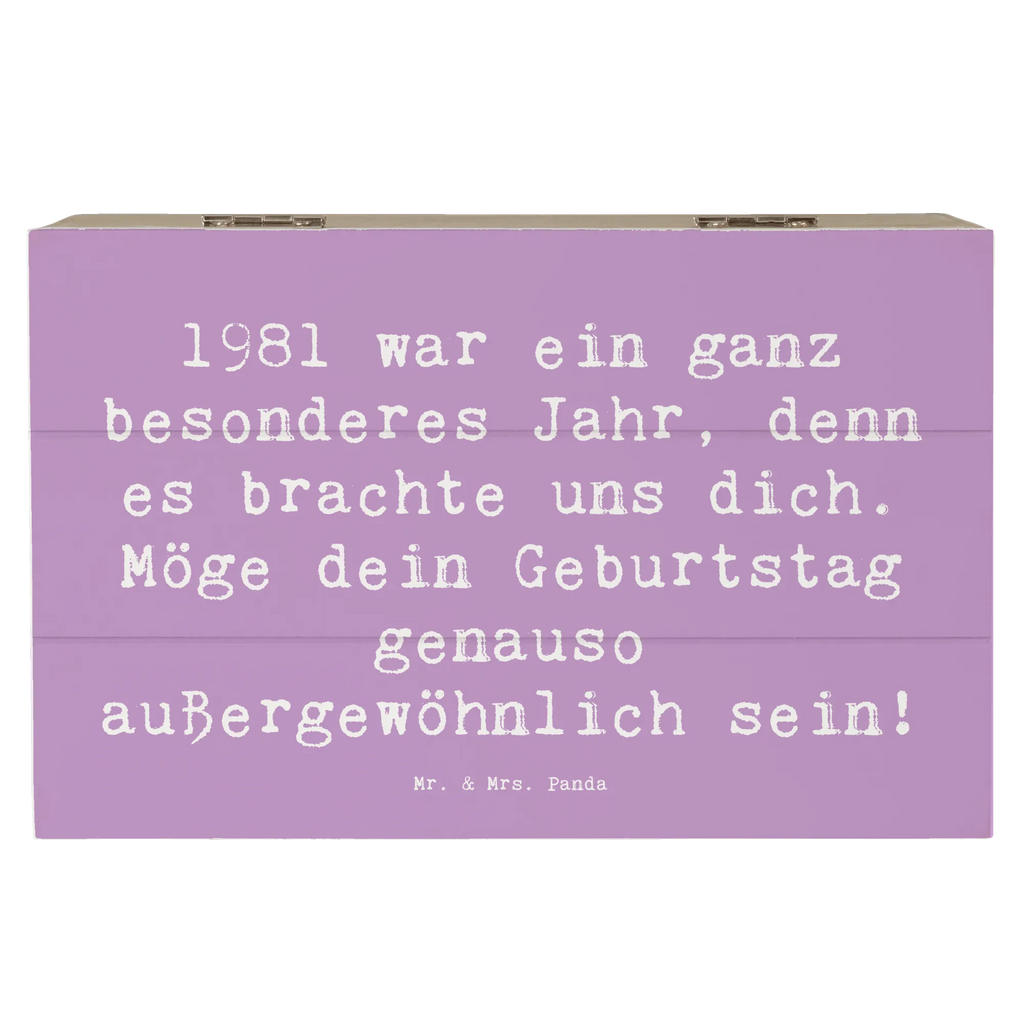 Wooden chest Saying 1981 war ein ganz besonderes Jahr, denn es brachte uns dich. Möge dein Geburtstag genauso außergewöhnlich sein! Geschenkbox, Geschenkdose, Truhe, Schatzkiste, Kiste, Schatulle, Holzkiste, XXL, Aufbewahrungsbox, Erinnerungsbox, Dekokiste, Erinnerungskiste, Geburtstag, Geburtstagsgeschenk, Geschenk