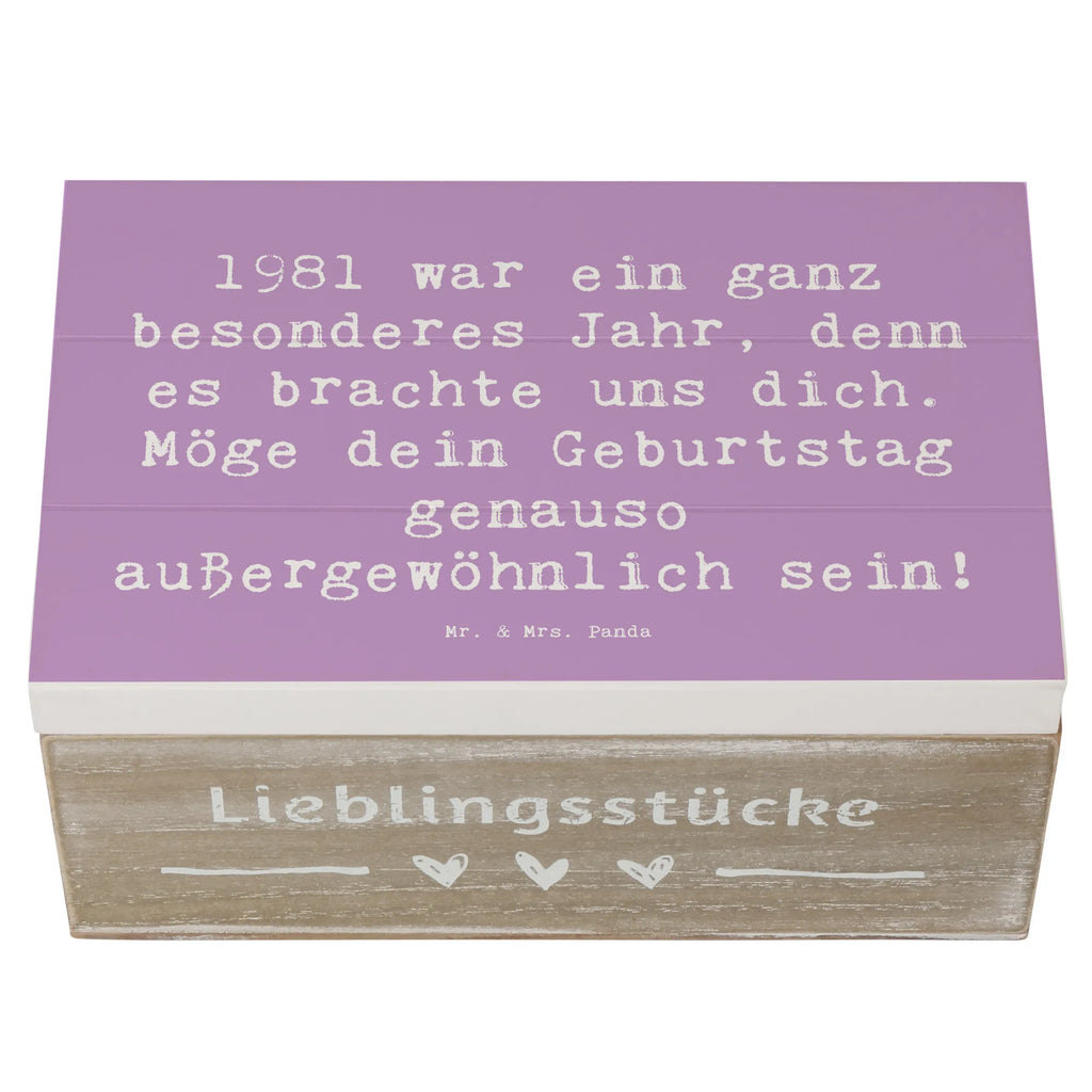 Wooden chest Saying 1981 war ein ganz besonderes Jahr, denn es brachte uns dich. Möge dein Geburtstag genauso außergewöhnlich sein! Geschenkbox, Geschenkdose, Truhe, Schatzkiste, Kiste, Schatulle, Holzkiste, XXL, Aufbewahrungsbox, Erinnerungsbox, Dekokiste, Erinnerungskiste, Geburtstag, Geburtstagsgeschenk, Geschenk