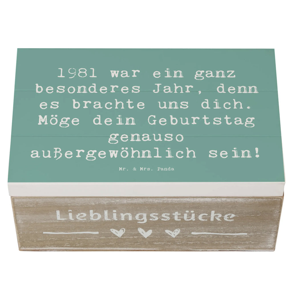 Wooden chest Saying 1981 war ein ganz besonderes Jahr, denn es brachte uns dich. Möge dein Geburtstag genauso außergewöhnlich sein! Geschenkbox, Geschenkdose, Truhe, Schatzkiste, Kiste, Schatulle, Holzkiste, XXL, Aufbewahrungsbox, Erinnerungsbox, Dekokiste, Erinnerungskiste, Geburtstag, Geburtstagsgeschenk, Geschenk