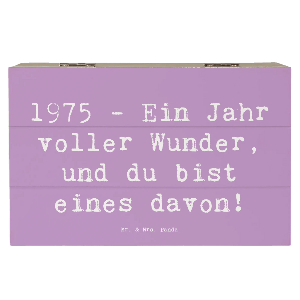 Holzkiste Spruch 1975 Geburtstag Wunder Erinnerungsbox, XXL, Schatzkiste, Truhe, Erinnerungskiste, Geschenkdose, Aufbewahrungsbox, Schatulle, Dekokiste, Holzkiste, Geschenkbox, Kiste, Geburtstag, Geburtstagsgeschenk, Geschenk