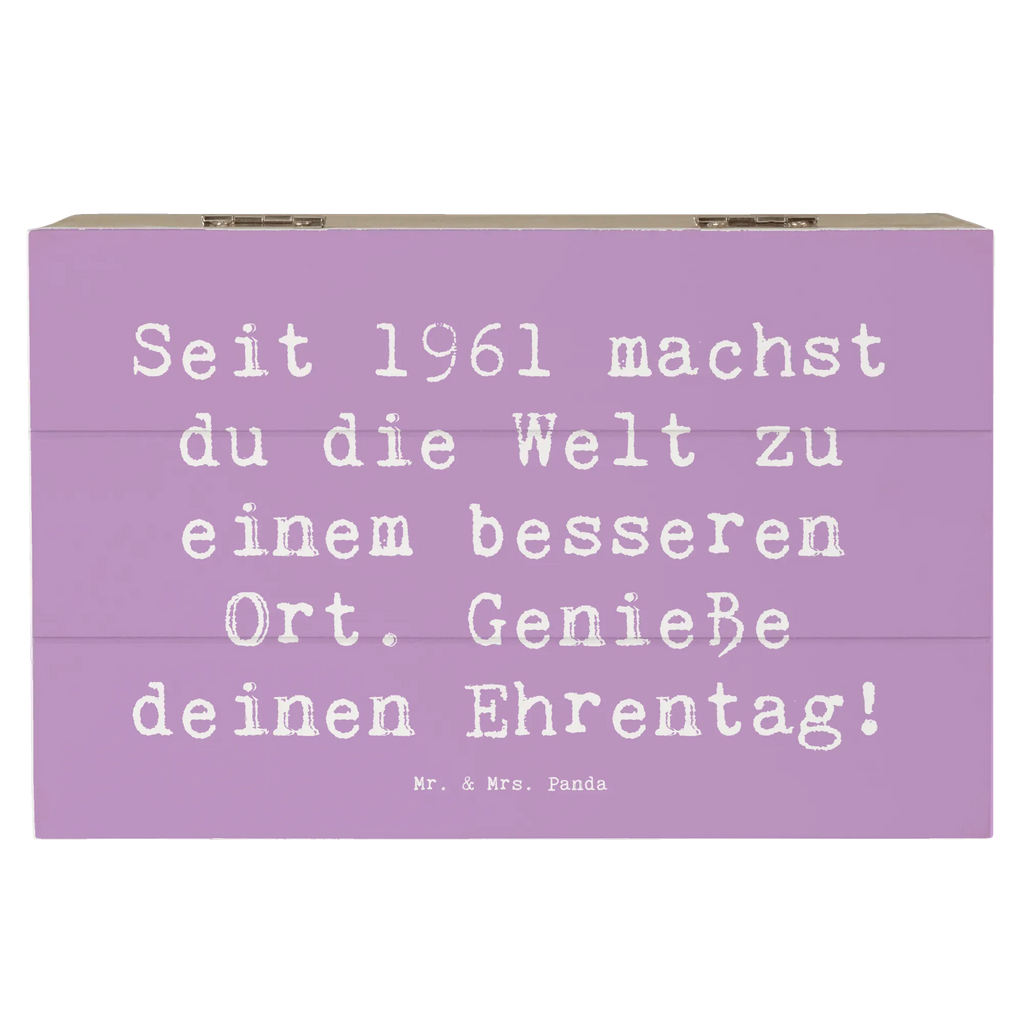 Holzkiste Spruch 1961 Geburtstag Freuden Aufbewahrungsbox, Dekokiste, Holzkiste, Geschenkdose, Truhe, Geschenkbox, Erinnerungskiste, Schatulle, Kiste, Erinnerungsbox, XXL, Schatzkiste, Geburtstag, Geburtstagsgeschenk, Geschenk