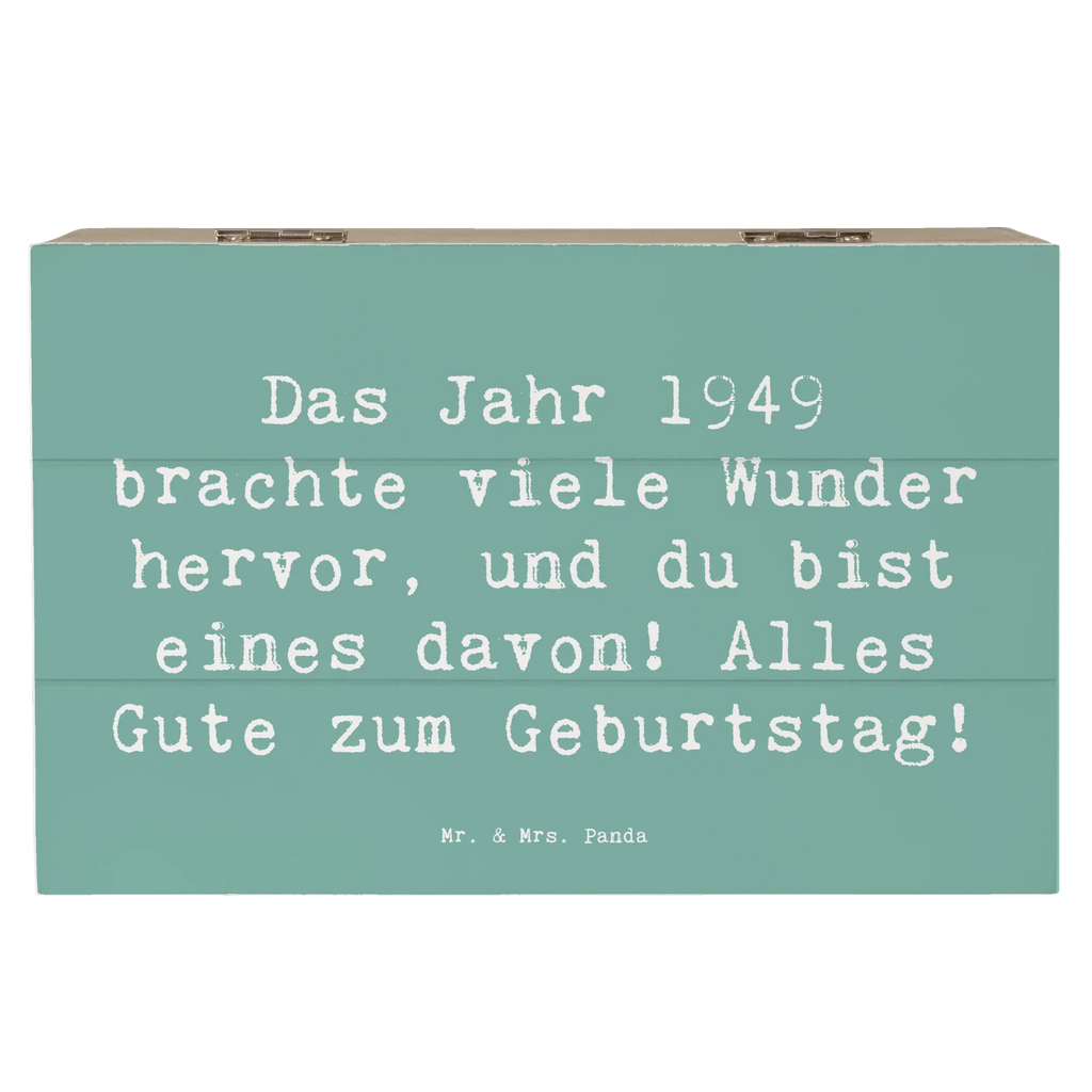 Wooden chest Saying Das Jahr 1949 brachte viele Wunder hervor, und du bist eines davon! Alles Gute zum Geburtstag! Dekokiste, Aufbewahrungsbox, Kiste, Geschenkdose, Schatulle, Truhe, Erinnerungskiste, Holzkiste, Schatzkiste, Erinnerungsbox, Geschenkbox, XXL, Geburtstag, Geburtstagsgeschenk, Geschenk