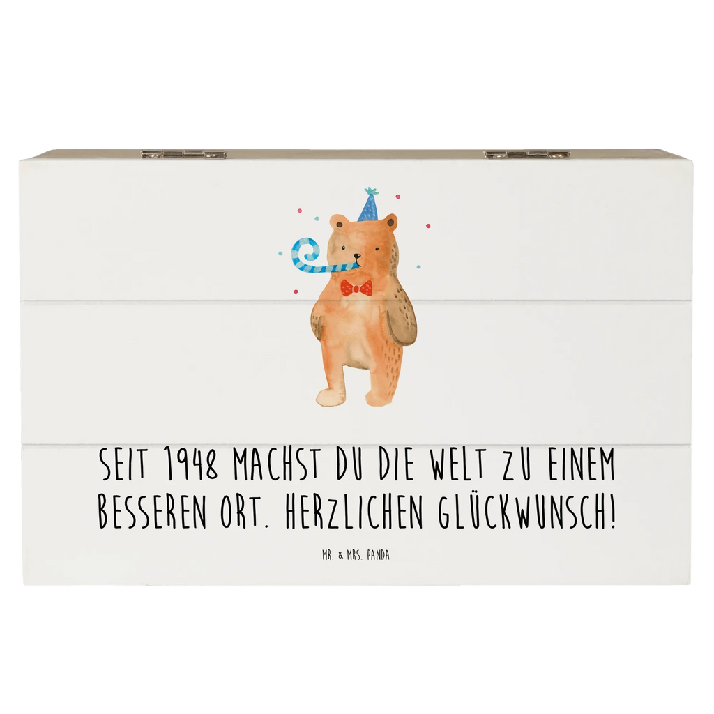 Wooden chest Seit 1948 machst du die Welt zu einem besseren Ort. Herzlichen Glückwunsch! Erinnerungskiste, Schatzkiste, Geschenkdose, Aufbewahrungsbox, Holzkiste, Schatulle, Truhe, Erinnerungsbox, Kiste, Geschenkbox, XXL, Dekokiste, Geburtstag, Geburtstagsgeschenk, Geschenk