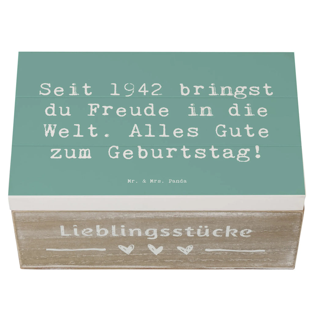 Holzkiste Spruch 1942 Geburtstag Freude Geschenkbox, Schatulle, XXL, Aufbewahrungsbox, Erinnerungskiste, Geschenkdose, Dekokiste, Holzkiste, Kiste, Erinnerungsbox, Schatzkiste, Truhe, Geburtstag, Geburtstagsgeschenk, Geschenk