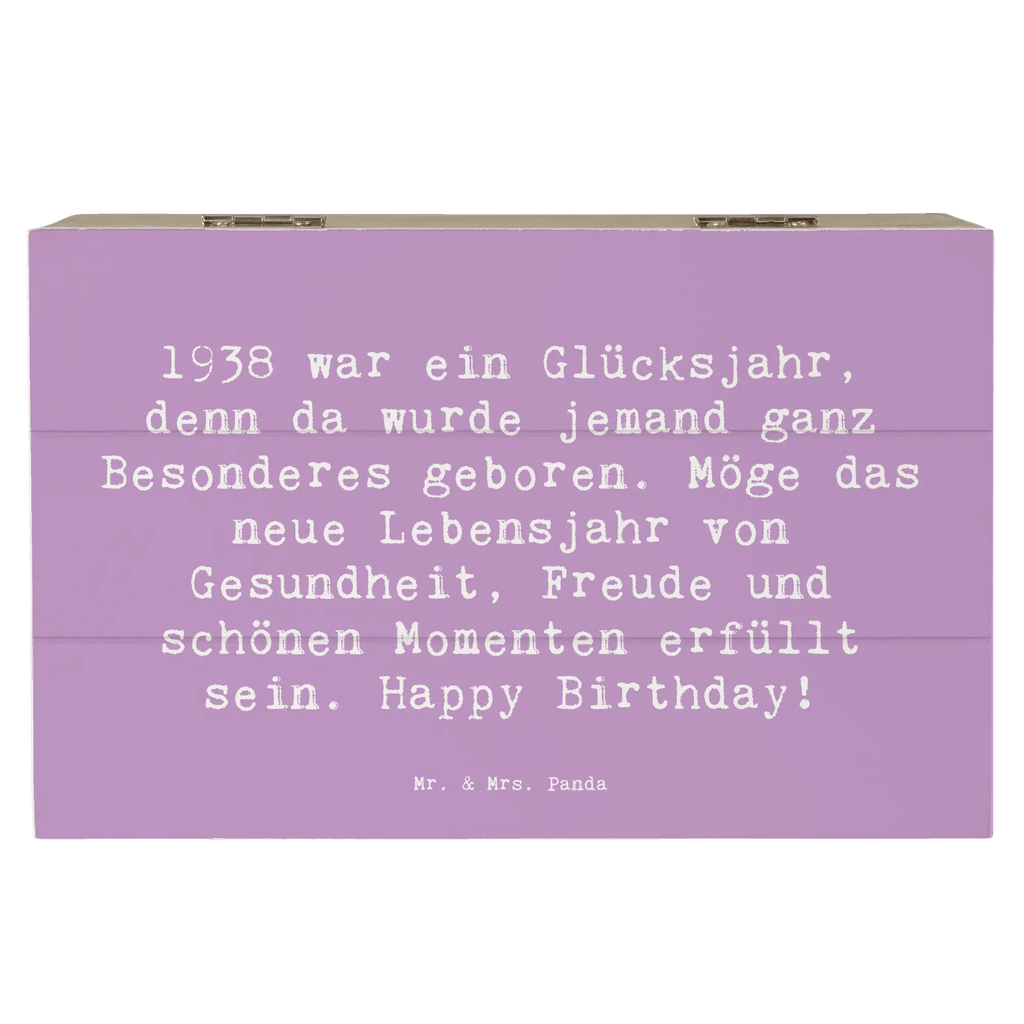 Holzkiste Spruch 1938 Geburtstag Aufbewahrungsbox, Kiste, Holzkiste, XXL, Dekokiste, Schatzkiste, Erinnerungsbox, Truhe, Erinnerungskiste, Geschenkbox, Geschenkdose, Schatulle, Geburtstag, Geburtstagsgeschenk, Geschenk