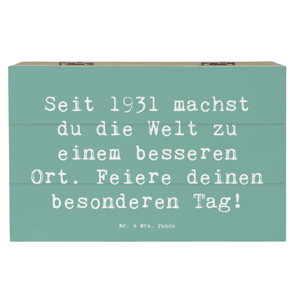 Holzkiste Spruch 1931 Geburtstag Erinnerungskiste, Schatzkiste, Truhe, Holzkiste, Aufbewahrungsbox, Kiste, Schatulle, Geschenkbox, Erinnerungsbox, Dekokiste, Geschenkdose, XXL, Geburtstag, Geburtstagsgeschenk, Geschenk
