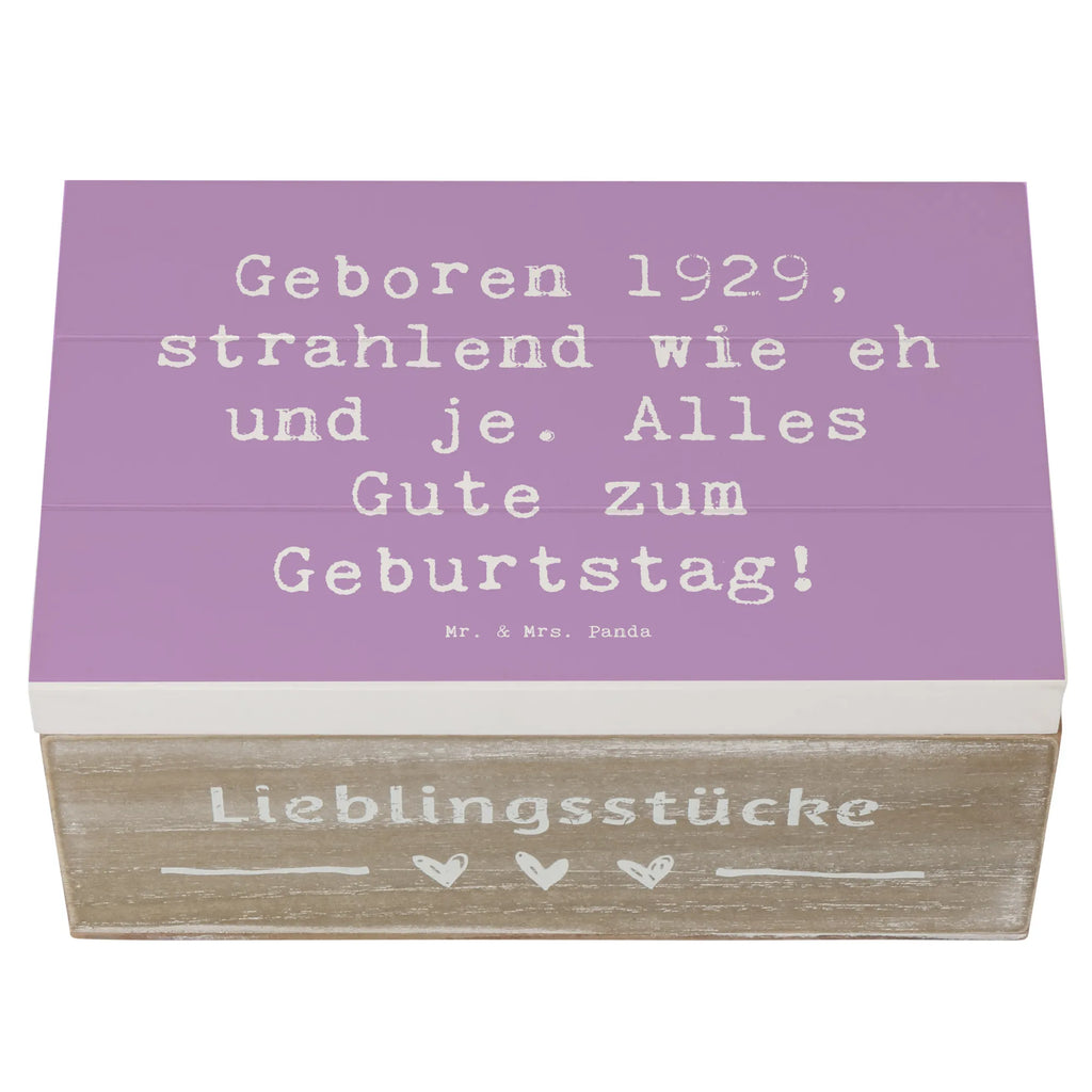 Holzkiste Spruch 1929 Geburtstag XXL, Geschenkdose, Schatzkiste, Aufbewahrungsbox, Schatulle, Holzkiste, Truhe, Erinnerungskiste, Geschenkbox, Kiste, Dekokiste, Erinnerungsbox, Geburtstag, Geburtstagsgeschenk, Geschenk