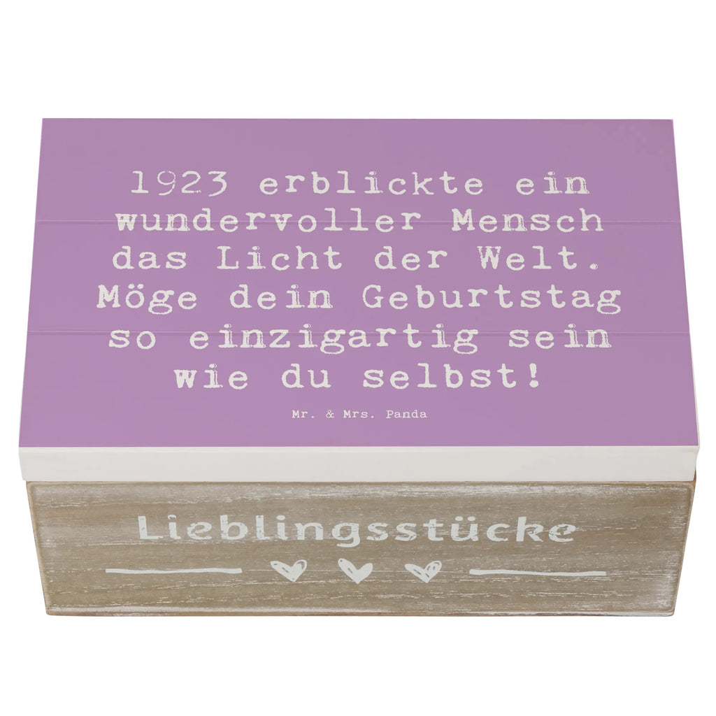 Wooden chest Saying 1923 erblickte ein wundervoller Mensch das Licht der Welt. Möge dein Geburtstag so einzigartig sein wie du selbst! Geschenkbox, Truhe, Holzkiste, Schatulle, Erinnerungskiste, Geschenkdose, Kiste, XXL, Erinnerungsbox, Schatzkiste, Aufbewahrungsbox, Dekokiste, Geburtstag, Geburtstagsgeschenk, Geschenk