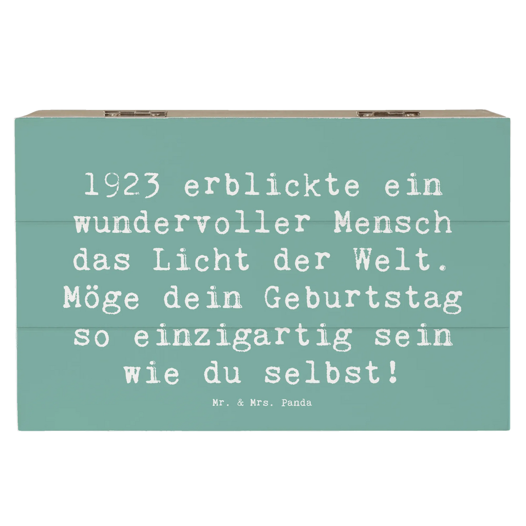 Wooden chest Saying 1923 erblickte ein wundervoller Mensch das Licht der Welt. Möge dein Geburtstag so einzigartig sein wie du selbst! Geschenkbox, Truhe, Holzkiste, Schatulle, Erinnerungskiste, Geschenkdose, Kiste, XXL, Erinnerungsbox, Schatzkiste, Aufbewahrungsbox, Dekokiste, Geburtstag, Geburtstagsgeschenk, Geschenk