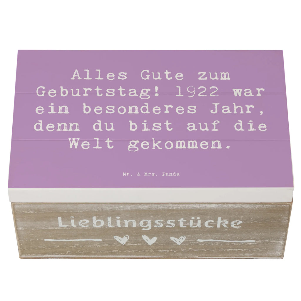 Holzkiste Spruch Alles Gute zum Geburtstag! 1922 war ein besonderes Jahr, denn du bist auf die Welt gekommen. Schatulle, Erinnerungskiste, XXL, Erinnerungsbox, Dekokiste, Geschenkdose, Kiste, Holzkiste, Aufbewahrungsbox, Truhe, Schatzkiste, Geschenkbox, Geburtstag, Geburtstagsgeschenk, Geschenk