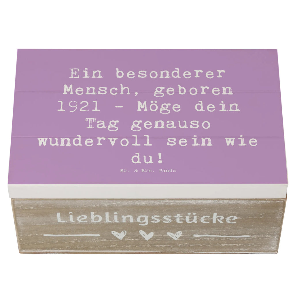Holzkiste Spruch Ein besonderer Mensch, geboren 1921 - Möge dein Tag genauso wundervoll sein wie du! Geschenkdose, Erinnerungskiste, Kiste, Schatzkiste, Aufbewahrungsbox, Truhe, Schatulle, Dekokiste, XXL, Erinnerungsbox, Holzkiste, Geschenkbox, Geburtstag, Geburtstagsgeschenk, Geschenk