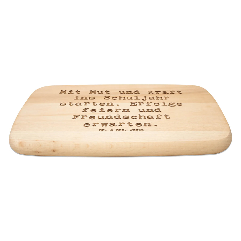 Serving board Saying Mit Mut und Kraft ins Schuljahr starten, Erfolge feiern und Freundschaft erwarten. breakfast board, cutting board, Board