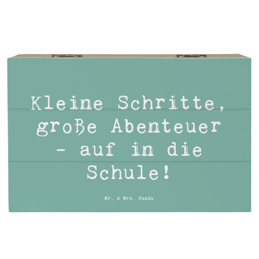 Holzkiste Spruch Schulanfang Abenteuer Erinnerungskiste, XXL, Schatzkiste, Truhe, Holzkiste, Schatulle, Geschenkbox, Dekokiste, Aufbewahrungsbox, Erinnerungsbox, Geschenkdose, Kiste