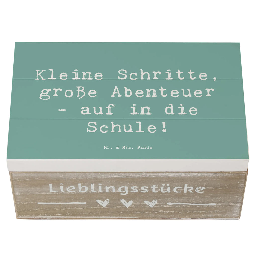 Holzkiste Spruch Schulanfang Abenteuer Erinnerungskiste, XXL, Schatzkiste, Truhe, Holzkiste, Schatulle, Geschenkbox, Dekokiste, Aufbewahrungsbox, Erinnerungsbox, Geschenkdose, Kiste